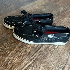 Sparkle black sperry’s